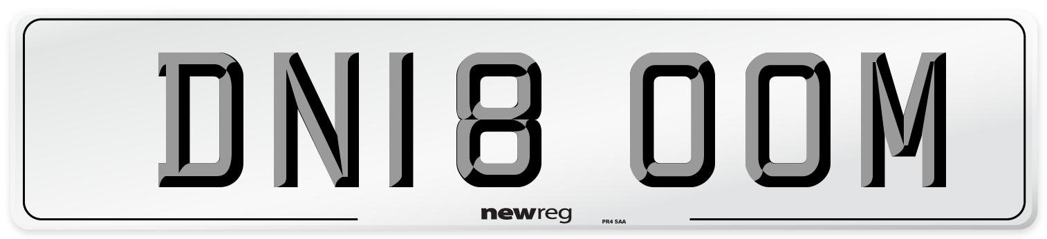 DN18 OOM Number Plate from New Reg